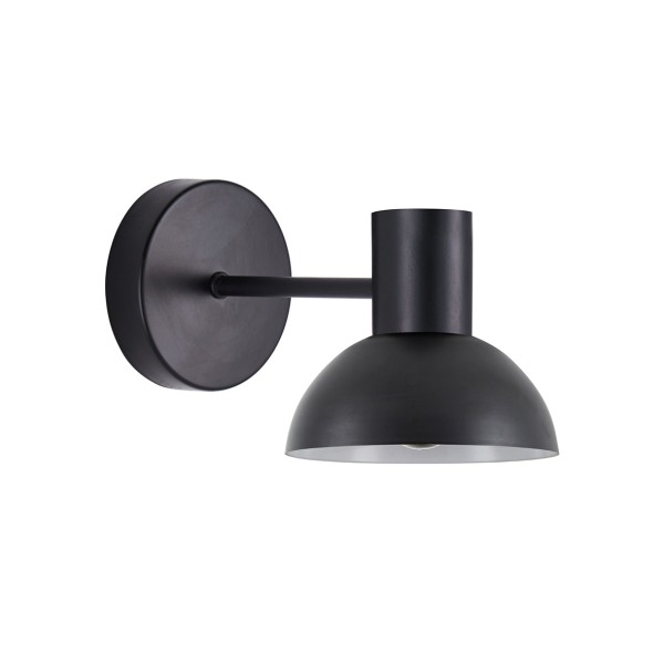 SE21-BL-16-MS3 ADEPT BLACK WALL LAMP BLACK METAL SHADE+