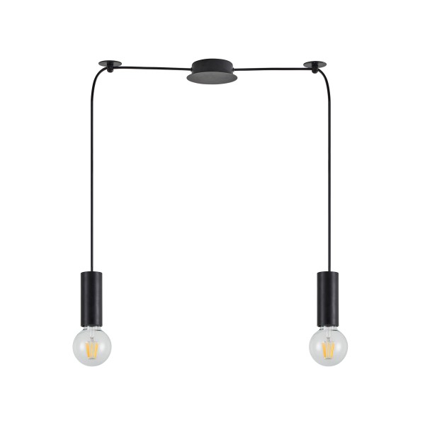 SE21-BL-4-BL2 ADEPT TUBE Black Pendant+