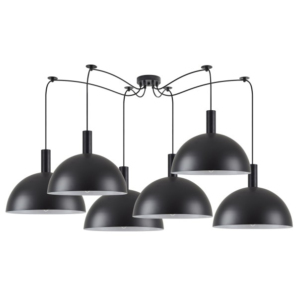 SE21-BL-4-BL6-MS40 ADEPT TUBE Black Metal Shade Pendant+