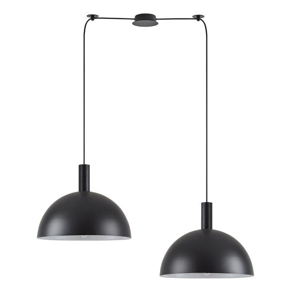 SE21-BL-4-BL2-MS40 ADEPT TUBE Black Metal Shade Pendant+