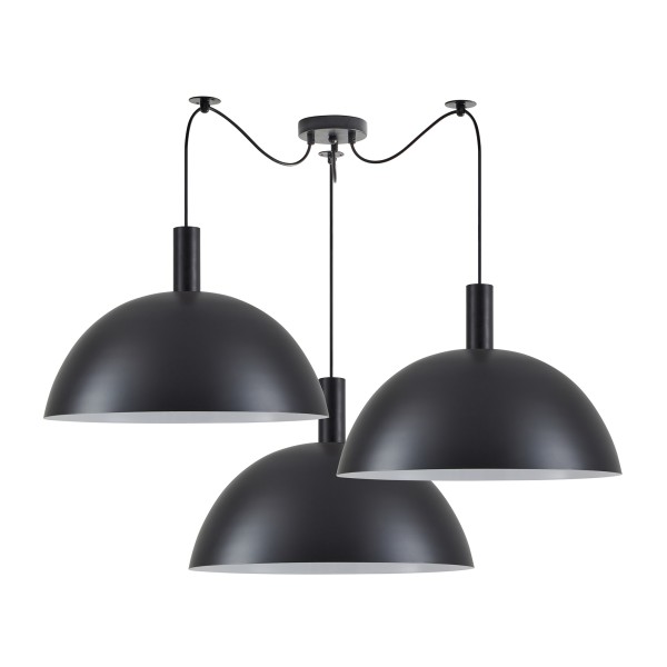 SE21-BL-4-BL3-MS50 ADEPT TUBE Black Metal Shade Pendant+