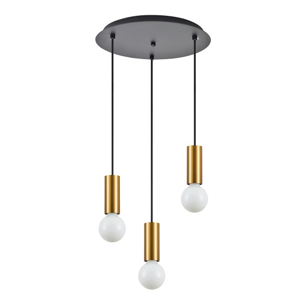 SE21-GM-4-3BL ADEPT TUBE Gold Matt Pendant+