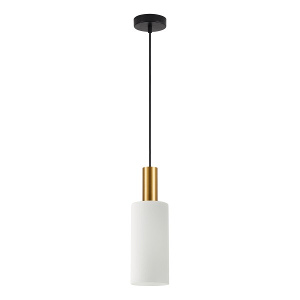 SE21-GM-4-GL3 ADEPT TUBE Gold Matt Pendant White Glass+