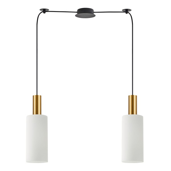 SE21-GM-4-BL2-GL3 ADEPT TUBE Gold Matt Pendant White Glass+