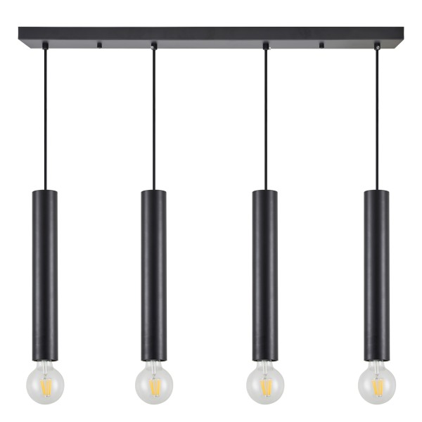 SE21-BL-5-4BL ADEPT TUBE BLACK Black Pendant+