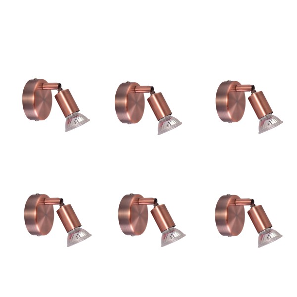 SE 140-C1 (x6) Saba Packet Copper adjustable spotlight+