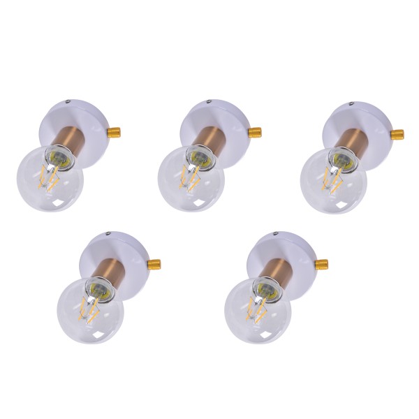 SE 138-WH (x5) Tolo Packet White and bronze light+