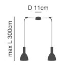 SE21-BL-4-BL2-MS2 ADEPT TUBE Black Pendant Black Metal Shade+