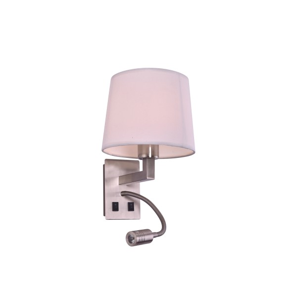 ARB-237-2A DONA WALL LAMP NICKEL MAT B3