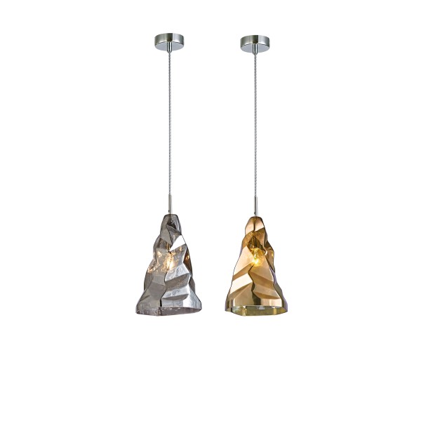 SE4312-01 SM LUIGI PENDANT SMOKY GLASS Γ4