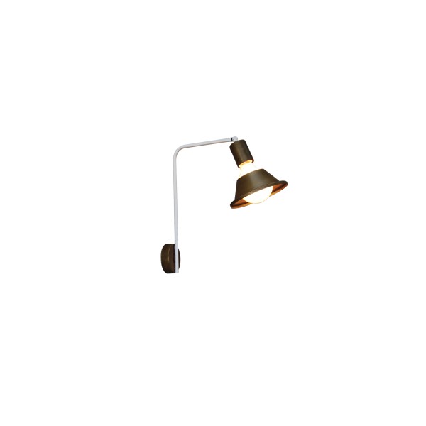 HL-3546-1 XAVIER OLD BRONZE & WHITE WALL LAMP