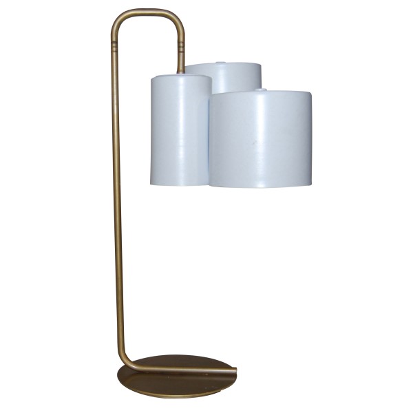 HL-3567-3T BRODY WHITE & OLD BRONZE TABLE LAMP