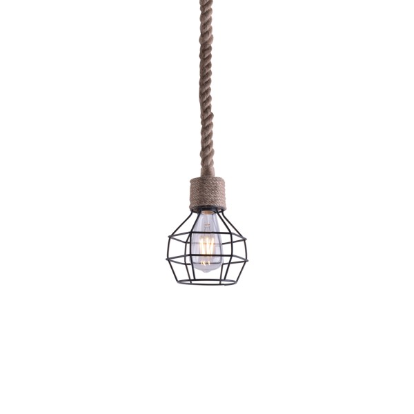 GRENADE-1 ROPE PENDANT LAMP BLACK Δ3