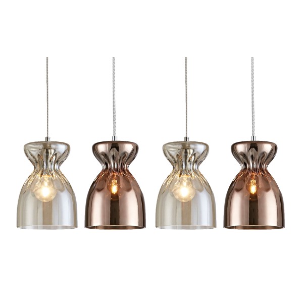 SE4314-04 DOMENICO PENDANT CONGAC-COPPER GLASS+