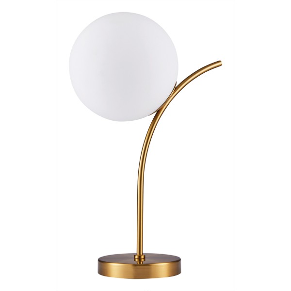 SE21-GM-25 SCEPTRE GOLD MATT TABLE LAMP OPAL GLASS Γ3