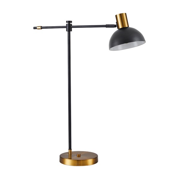 SE21-GM-36-MS3 ADEPT TABLE LAMP Gold Matt and Black Metal Table Lamp Black Metal Shade+