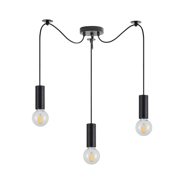 SE21-BL-4-BL3 ADEPT TUBE Black Pendant+