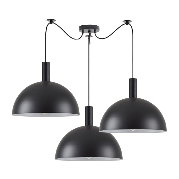 SE21-BL-4-BL3-MS40 ADEPT TUBE Black Metal Shade Pendant+