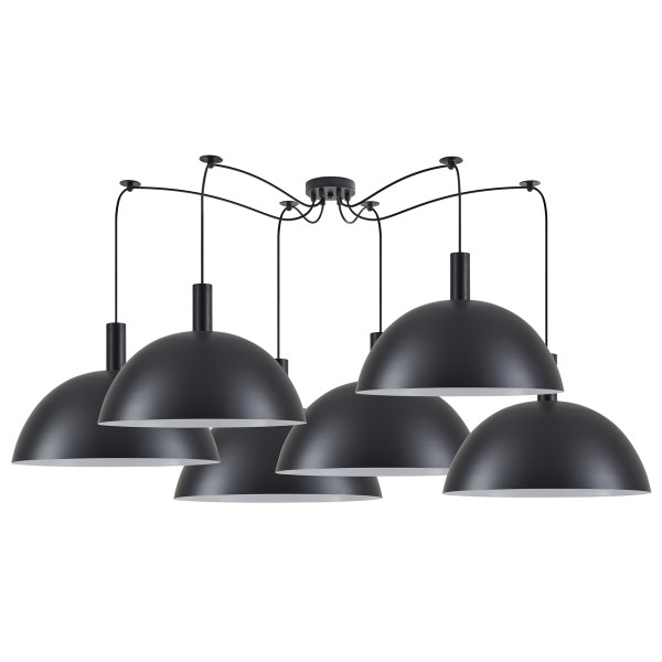 SE21-BL-4-BL6-MS50 ADEPT TUBE Black Metal Shade Pendant+