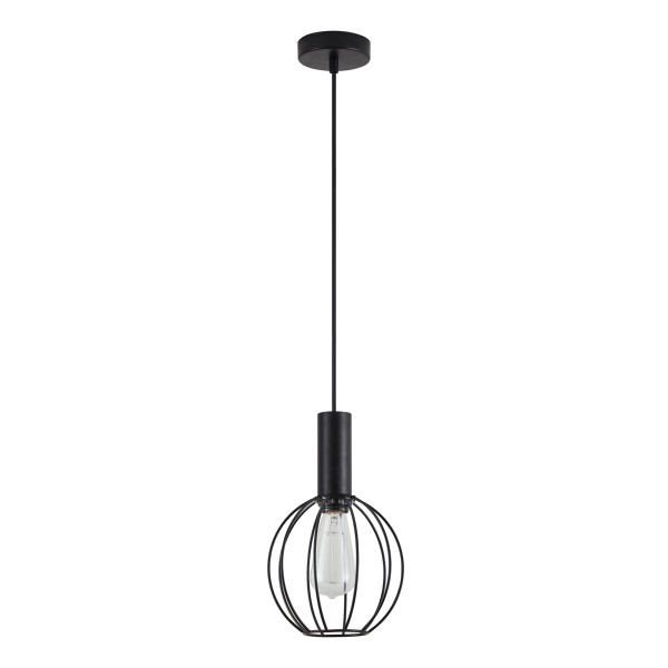 SE21-BL-4-GR2 ADEPT TUBE Black Pendant Black Metal Grid+