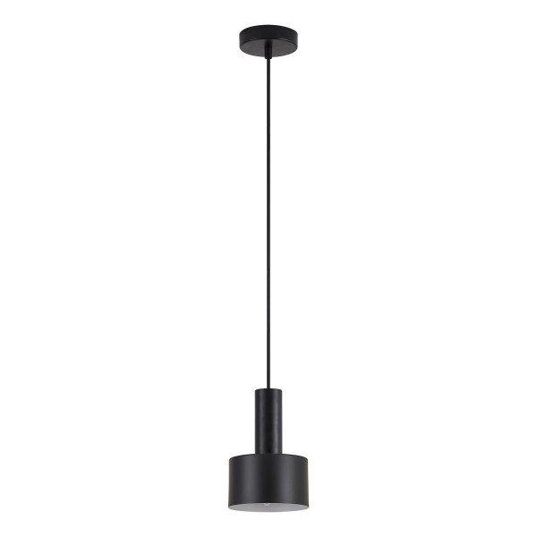 SE21-BL-4-MS1 ADEPT TUBE Black Pendant Black Metal Shade+