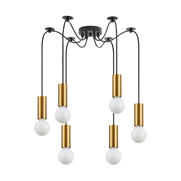 SE21-GM-4-BL6 ADEPT TUBE Gold Matt Pendant+