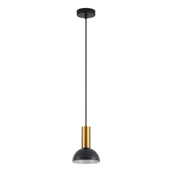 SE21-GM-4-MS3 ADEPT TUBE Gold Matt Pendant Black Metal Shade+