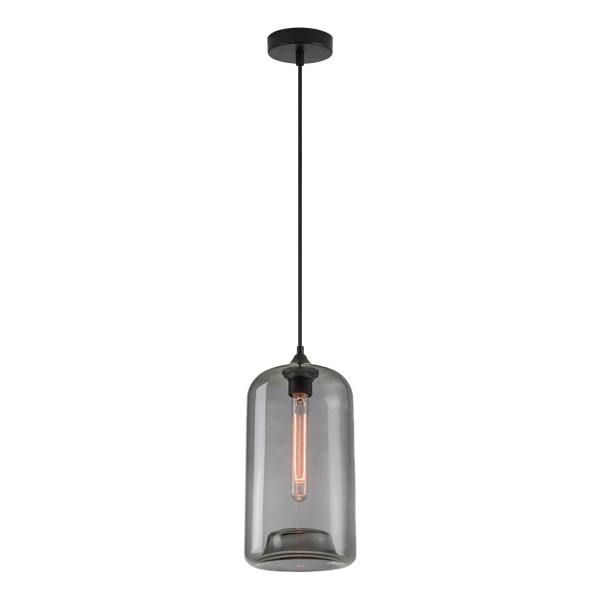 SE21-SM-19-30 FEINT SMOKED GLASS PENDANT 1Α3