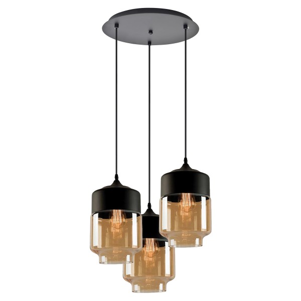 SE21-HN-18-30-3BL+ GABY Honey Glass Pendant+