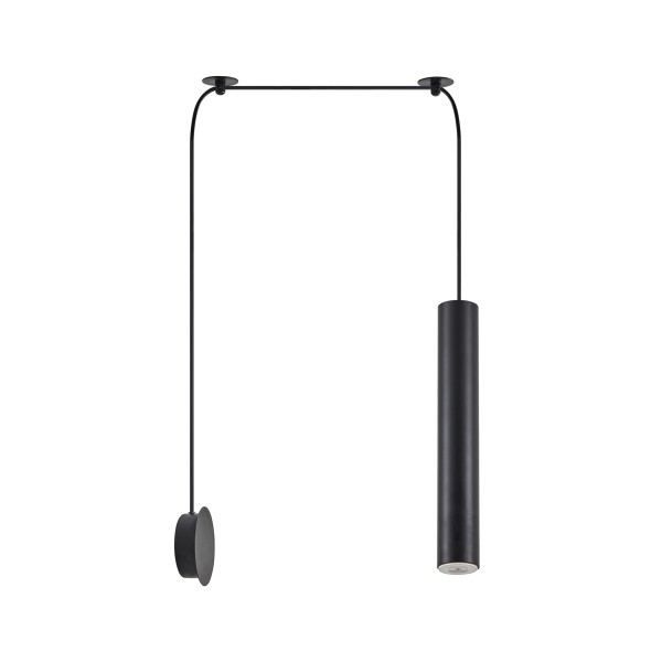 SE21-BL-5-BL1W ADEPT TUBE BLACK Black Pendant+