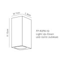 SE-WL-S2-DG CUADRO UP-DOWN WALL LAMP GU10 DARK GREY