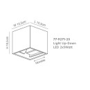 SE-WLL-3K-DG CUBO LED WALL LAMP 5W*2 3000K DARK GREY