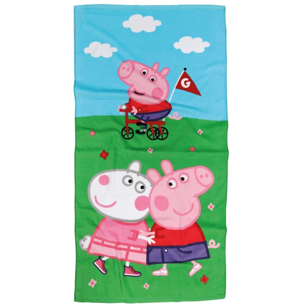 ΠΕΤΣΕΤΑ ΘΑΛΑΣΣΗΣ PEPPA PIG 70Χ140 5863 ΜΠΛΕ, ΠΡΑΣΙΝΟ, ΡΟΖ