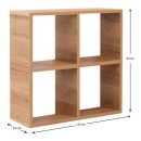 Βιβλιοθήκη Cube Megapap από μελαμίνη χρώμα pine oak 60x23x60εκ.