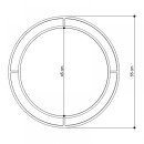 Καθρέφτης τοίχου Merlin Megapap χρώμα μαύρο 57x2x57εκ.