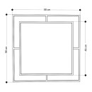 Καθρέφτης τοίχου Callista Megapap χρώμα μαύρο 58,6x2x58,6εκ.