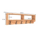 Κρεμάστρα τοίχου Soto Megapap από μελαμίνη χρώμα pine oak 120x22x37εκ.