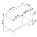 Κομοδίνο Rico Megapap χρώμα λευκό 65,2x30x49εκ.