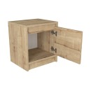 Κομοδίνο Conve Megapap χρώμα sapphire oak 40x35x45εκ.