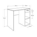 Γραφείο Concept Pc Megapap σε χρώμα λευκό 90x52x75εκ.