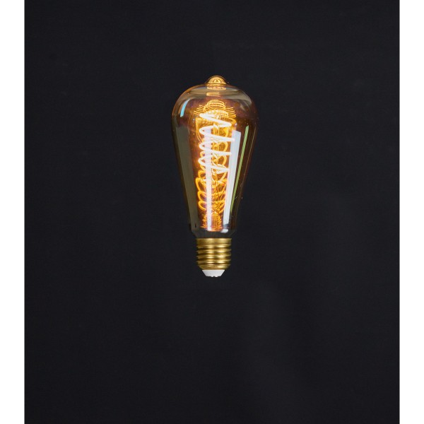 ΛΑΜΠΑ LED RETRO BULB SPIRAL 64X145MM 2W-1800K AMBER FINISH / E27 FITTING / NON DIMMABLE / COLOURBOX