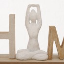 ΕΠΙΓΡΑΦΗ 2/ass HOME/RELAX Yoga Woman W6 H14cm  MDF ΦΥΣΙΚΟ, ΛΕΥΚΟ Polyresin