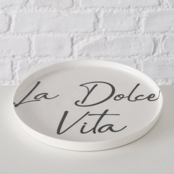 ΠΙΑΤΕΛΑ ΣΧΕΔΙΟ Dolce Vita Dishwasher safe D20cm New Bone ΛΕΥΚΗ ΠΟΡΣΕΛΑΝΗ