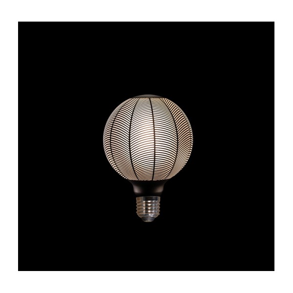 ΛΑΜΠΑ LED BULB  PALM LEAF PATTERN BLACK 125X170/MM 4W-2700K / E27 FITTING / DIMMABLE / COLORBOX