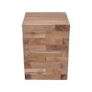 Βοηθητικό τραπέζι Werzy Inart φυσικό μασίφ ξύλο teak 35x35x49εκ