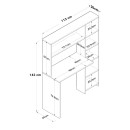 Γραφείο με βιβλιοθήκη Janson pakoworld sonoma 113x40x142εκ