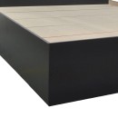 Κρεβάτι διπλό OLYMPUS pakoworld σε χρώμα wenge 140x200εκ