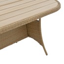 Τραπέζι Keir pakoworld rattan-αλουμίνιο καφέ 180x90x72εκ