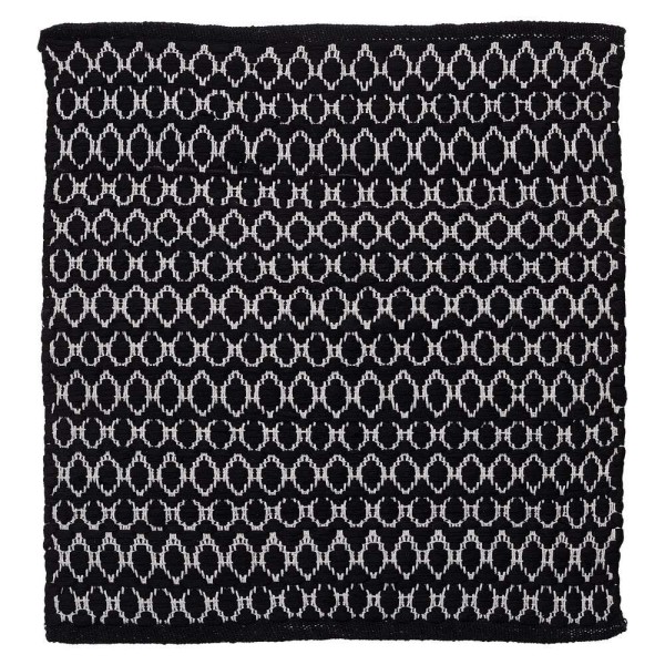 Boho 60x60 black πατάκι μπάνιου Sealskin