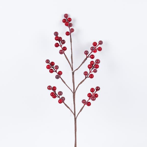 ΚΛΑΔΙ ΜΕ ΣΚΟΥΡΑ ΚΟΚΚΙΝΑ BERRIES, 70cm